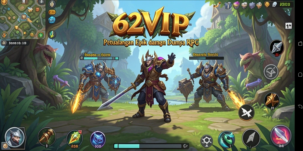 Screenshot gameplay 62VIP menunjukkan aksi mendalam dan grafik yang memukau.