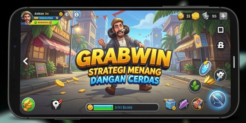 Tampilan gameplay menegangkan dari GRABWIN yang penuh strategi.