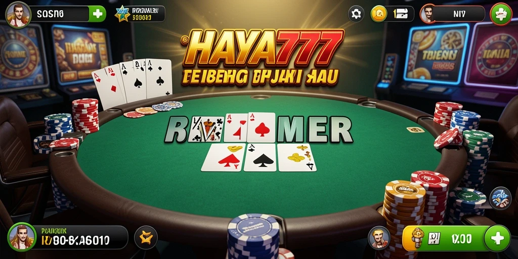 Tangkapan layar HAYA777 menampilkan aksi permainan poker yang mendebarkan.