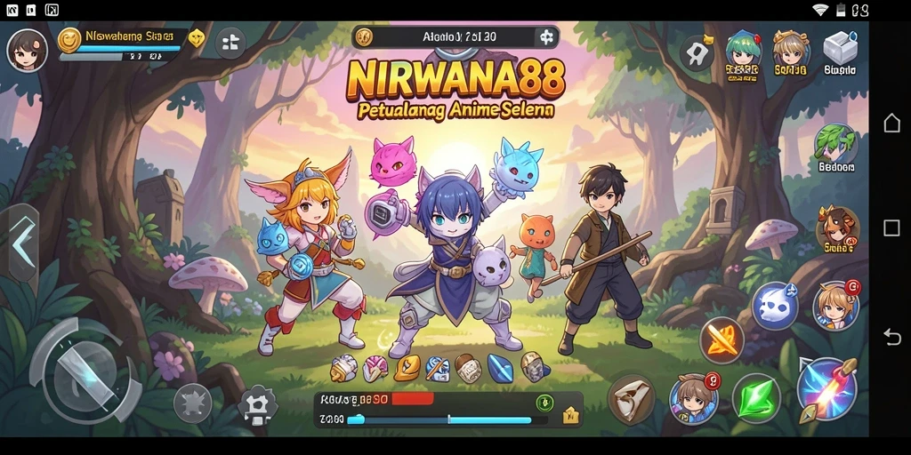 Tampilan gameplay seru di dunia Anime NIRWANA88.