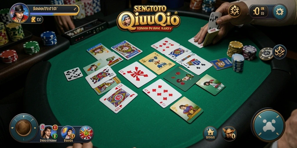 Tampilan aksi seru dalam game QiuQiu SENGTOTO.