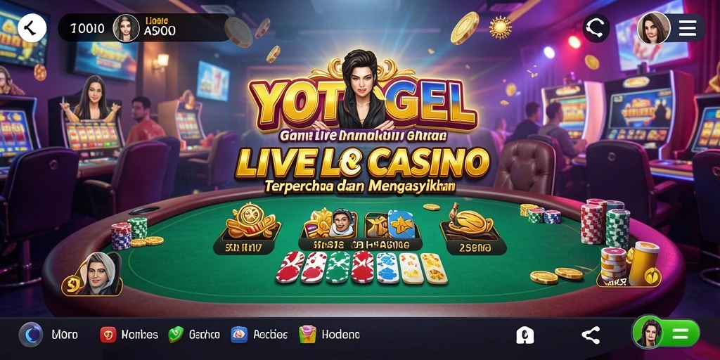 Tampilan gameplay Live Casino YOTOGEL saat bermain dengan dealer langsung.