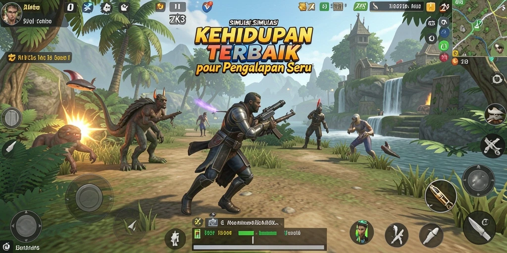 Tampilan gameplay ZK3 yang mendebarkan dan penuh warna.